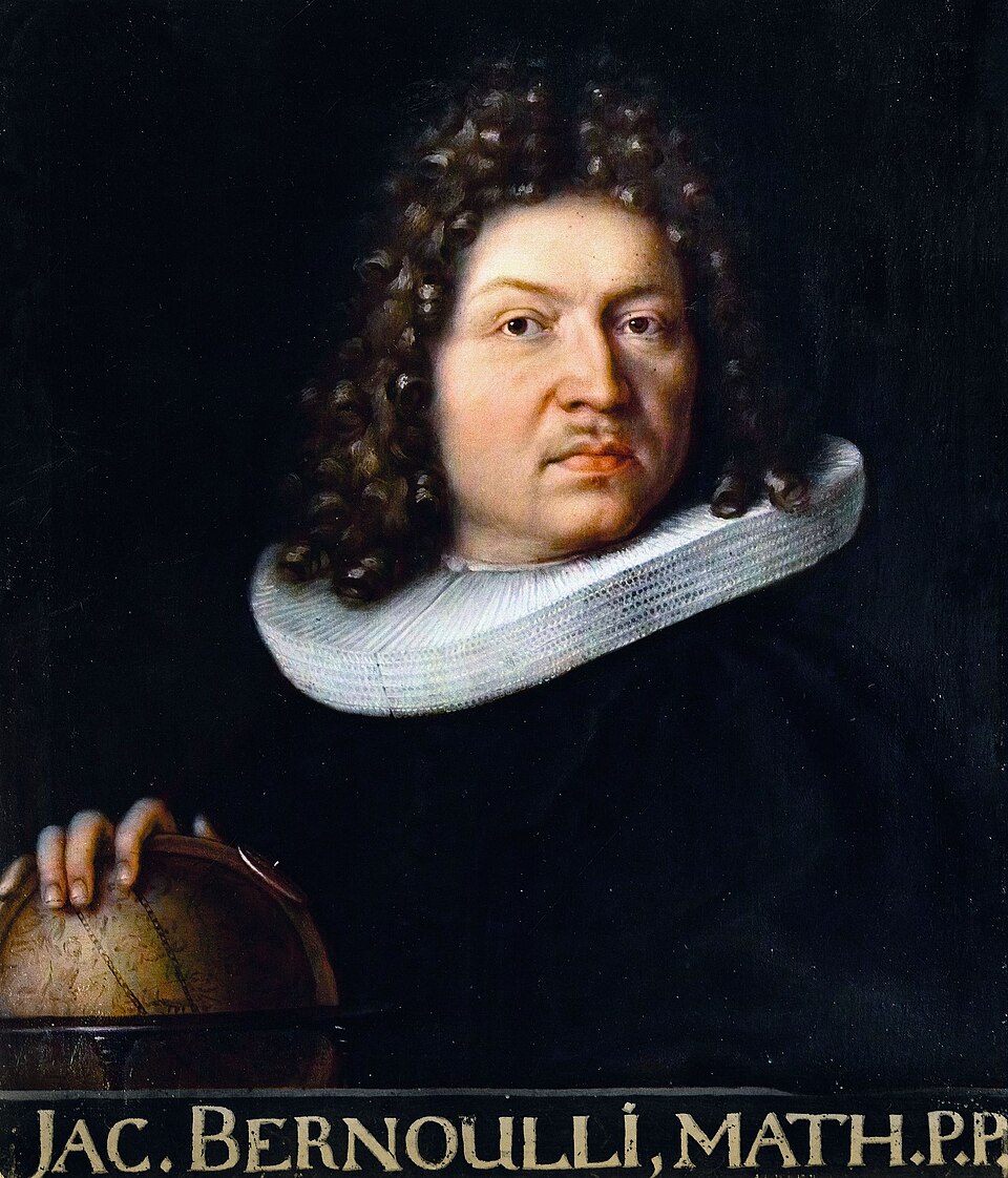 Painted portrait of Jacob Bernoulli