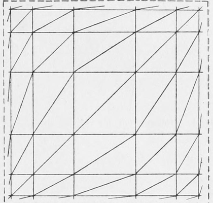 Triangulation des Quadratinnern